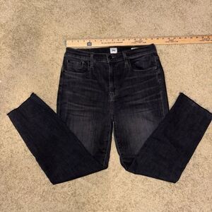 Edwin Bree Slim straight washed black‎ raw hem denim jeans size 31